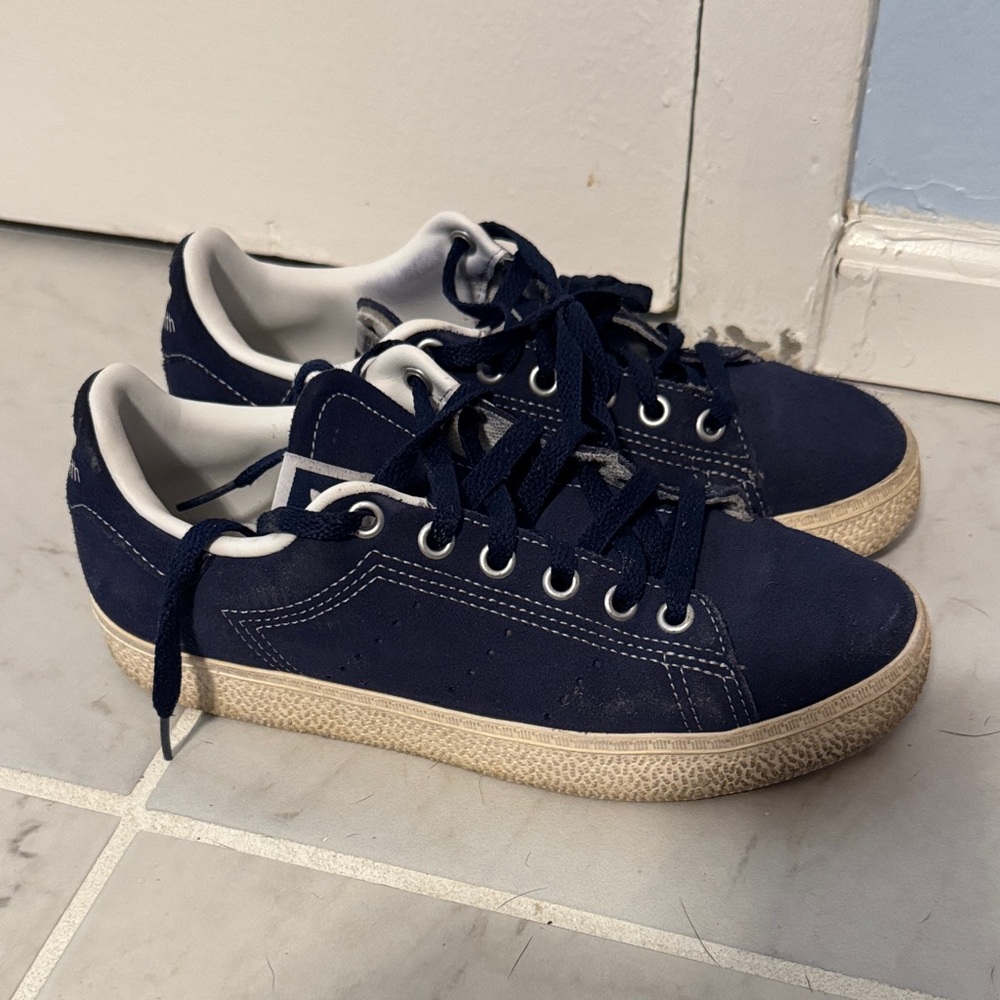 Youth suede adidas Stan Smith sneakers, navy 5